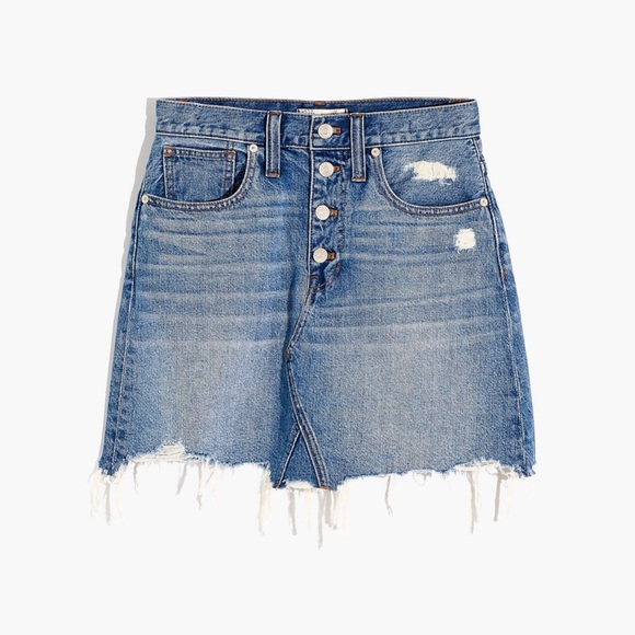 Madewell Rigid Denim A-Line Mini Skirt NWT - Picture 4 of 6